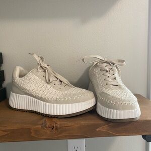 Women's Cream Platform Sneakers